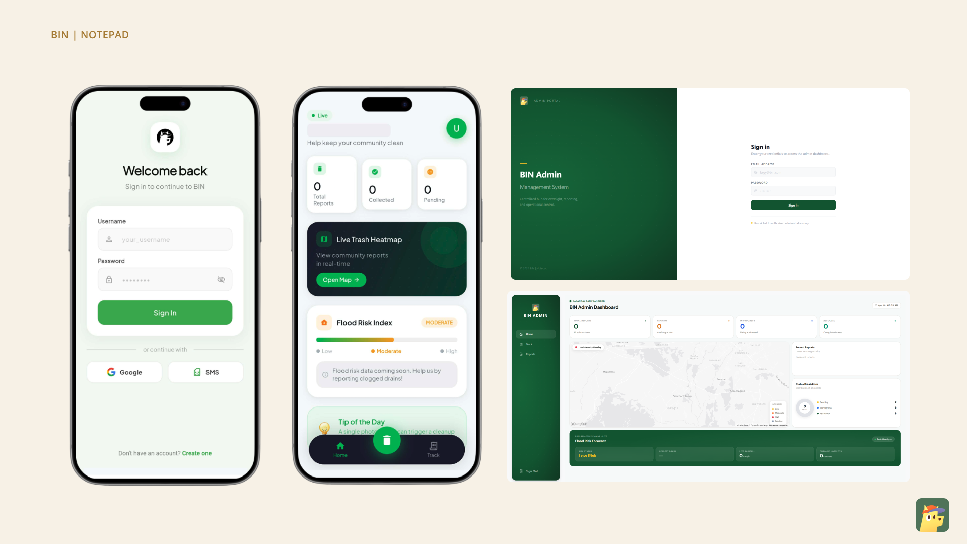 BIN project screenshot